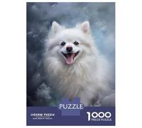 1000 Piece Jigsaw Puzzles for Adults Jigsaw White Pomeranian Dog Jigsaw Puzzle Toy Wall Decor But Fun And Humorous Fun at Home Activities, 70x50cm/1000pcs