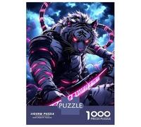 1000 Piece Jigsaw Puzzles for Adults Jigsaw White Tiger Samurai Animal Jigsaw Puzzle Toy Wall Decor But Fun And Humorous Fun at Home Activities, 38x26cm/1000pcs