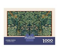 1000 Piece Jigsaw Puzzles for Adults Jigsaw William Morris Pheasant Floral Puzzles for Adults Brain Teaser Game Enhance Memory Fun Activities at Home 38x26cm/1000pcs