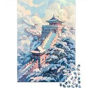 1000 Piece Jigsaw Puzzles for Adults Jigsaw Winter Great Wall Art Print-2 Jigsaw for Adults Relax Games Improve Memory Challenging Game Gifts 38x26cm/1000pcs