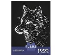 1000 Piece Jigsaw Puzzles for Adults Jigsaw Wolf Neon Animal Jigsaws for Adults DIY Toys Birthday Present Challenging Game Gifts 52x38cm/1000pcs