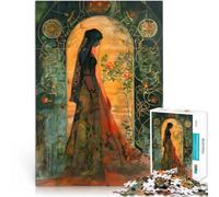 1000 Piece Jigsaw Puzzles for Adults Jigsaw Woman In A Garden Hand speed competition Every Piece is Unique - Challenging Family Fun Game 26x38cm