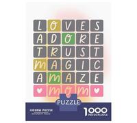 1000 Piece Jigsaw Puzzles for Adults Jigsaw Wordle Mothers Day Jigsaw for Adults Relax Games Improve Memory Challenging Game Gifts 70x50cm/1000pcs