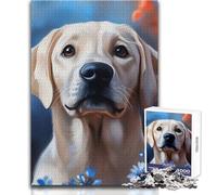 1000 Piece Jigsaw Puzzles for Adults Jigsaw Yellow Labrador Retriever Challenging Game Toys Difficult Challenge Gifts Ideas Size 50x75cm