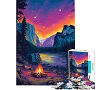 1000 Piece Jigsaw Puzzles for Adults Jigsaw Yosemite Retro Pixel Art Hands-on Game Learning Educational Toys Birthday Gifts for The Whole Family (Size 38x26cm)