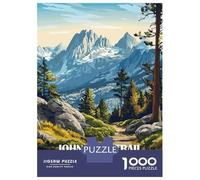 1000 Piece Jigsaw Puzzles for Adults John Muir Trail Landscape Illustration Adult Jigsaw Hands-on Game Analysis And Logic Parent-child Interaction 38x26cm/1000pcs