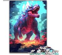 1000 Piece Jigsaw Puzzles for Adults Jurassic Era Dinosaur Made of Wood, Making It A Great Gift for Family Fun 50x75cm for Birthday Holiday Christmas