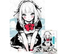 1000 Piece Jigsaw Puzzles for Adults Kawaii Anime Girl Maid Ink for Educational Game Challenging Game Toys Gifts Birthday for The Whole Family (Size 38x26cm)