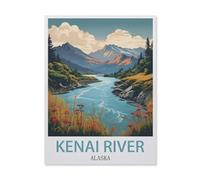 1000 Piece Jigsaw Puzzles for Adults,Kenai River Alaska,Classic Puzzle Difficult Puzzle Fun Creative DIY Toys Gifts for Girls And Boys, Family Games(38x26cm)-F70