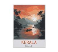 1000 Piece Jigsaw Puzzles for Adults，Kerala India，Classic Puzzle Difficult Puzzle Fun Creative DIY Toys Gifts for Girls and Boys, Family Games（38x52cm）-FM8