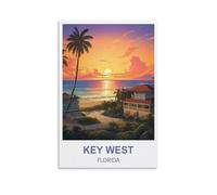 1000 piece jigsaw puzzles for adults，Key West Florida Challenging Festive Family Puzzle, Premium Artwork for Relaxation & Decor 52x38cm