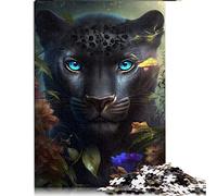 1000 Piece Jigsaw Puzzles for Adults Kids Fantasy Black Panther Puzzle for Adults Cardboard puzzles Jigsaw Puzzles for Adults Gifts （Size 26x38cm）