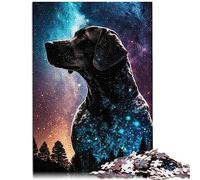 1000 Piece Jigsaw Puzzles for Adults Kids German Shorthaired Pointer Premium 100% Recycled Board Teens Kids 10.27x14.96inch