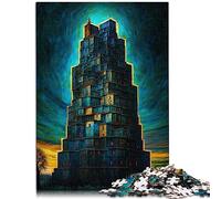 1000 piece jigsaw puzzles for adults & kids Tetris to Heaven 100% Recycled Cardboard Educational Games For Adults and Kids 26x38cm