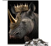 1000 Piece Jigsaw Puzzles for Adults King Rhino Golden Art Deco 1000 Piece Puzzle An for Christmas Or Birthdays Size 50X75CM