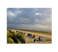 1000 Piece Jigsaw Puzzles for Adults，Kite Beach on Langeoog，1000 Pieces Puzzles for Challenging Family Activity Game Art Wall Decor DIY Puzzle Gifts（50x70cm）-AW91