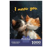 1000 Piece Jigsaw Puzzles for Adults Kitty Love Adult Puzzles Hands-on Game Stress Reliever Difficult And Challenge 52x38cm/1000pcs