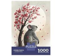 1000 Piece Jigsaw Puzzles for Adults Koala Under A Blooming Tree Puzzle for Adults Anti-Stress Toys Presents for Women Parent-child Interaction 70x50cm/1000pcs
