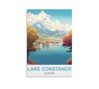 1000 piece jigsaw puzzles for adults，Lake Constance Europes paper Puzzle Jigsaw Puzzle Artwork Intellective Educational Toys Gifts 38x26cm