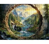 1000 Piece Jigsaw Puzzles for Adults, landscape forest Wooden Puzzle Hard Difficult Challenging Puzzle, jigsaw Puzzle 29.5 x 19.7 inches, Stress Relief Wall Decor, Educational Games, Gifts w0-377