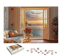 1000 Piece Jigsaw Puzzles for Adults, Landscape Jigsaw Puzzles for Adults 1000, Italy Jigsaws for Family Educational Games, Wooden Puzzle with Gift Box, Unique Gifts for Women, Home Wall Decor, -7014
