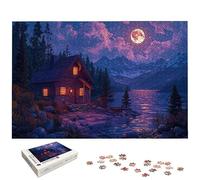 1000 Piece Jigsaw Puzzles for Adults, Landscape Jigsaw Puzzles for Adults 1000, Lake Jigsaws for Family Educational Games, Wooden Puzzle with Gift Box, Unique Gifts for Women, Home Wall Decor, -6854
