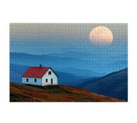 1000 Piece Jigsaw Puzzles for Adults, Landscape Puzzles for Adults, Gift for Women, Christmas, Family Wooden Puzzle Educational Games, Challenging Adult Jigsaws, Box Packaging, Cottage Pattern X-65