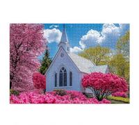 1000 Piece Jigsaw Puzzles for Adults, Landscape Puzzles for Adults, Gift for Women, Christmas, Family Wooden Puzzle Educational Games, Challenging Adult Jigsaws, Box Packaging, Cottage Pattern S-37