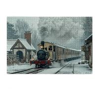 1000 Piece Jigsaw Puzzles for Adults, Landscape Puzzles for Adults, Gift for Women, Men, Christmas, Family Wooden Puzzle Educational Games, Challenging Adult Jigsaws, Box Packaging, Winter Pattern S-1