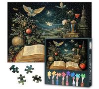 1000 Piece Jigsaw Puzzles for Adults, Large 70x50cm World in the Book Art Puzzle, Thick Recycled Board with Reference Poster, Stress Relief Activity, Ideal Fit for Standard Frames, Gift