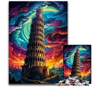 1000 Piece Jigsaw Puzzles for Adults Leaning Tower of Pisa Italy Difficult Puzzles for Adults Perfect for Halloween, Christmas, Birthday Gift 1000 PCS(38x26cm)