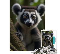 1000 Piece Jigsaw Puzzles for Adults Lemur Primates Toys Educational Games Educational Game Presents for Women Birthday Gifts (Size 38x52cm)