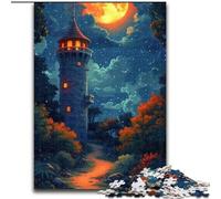 1000 Piece Jigsaw Puzzles for Adults Lighthouse at Night Jigsaw Family Interactive Game, Ideal for Teenagers, Brain Teaser Gift (size : 26x38cm)