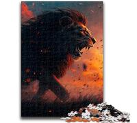 1000 Piece Jigsaw Puzzles for Adults Lion at Sunset Educational Family Game Deal As Gifts for The Whole Family for And Age 14 Years Up 50x75cm