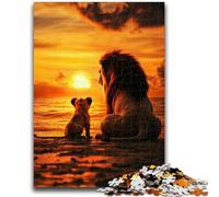 1000 Piece Jigsaw Puzzles for Adults Lion at Sunset Educational Family Game Wall Decoration Unique Birthday And Xmas Gifts 38x26cm