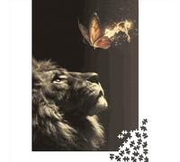 1000 Piece Jigsaw Puzzles for Adults Lion Burning Butterfly Jigsaw Puzzle Adult Paper Puzzles Family Entertainment Toys 1000pcs (38x26cm)