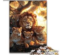 1000 Piece Jigsaw Puzzles for Adults Lion Puzzles for 1000 Piece Christmas Halloween Mother's Day New Year Easter Gift (Size 50x75cm)