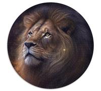 1000 Piece Jigsaw Puzzles for Adults Lion Round Puzzles 1000 Pieces for Adults Gift for Men And Women, Daily & Special Occasion 67.5x67.5cm