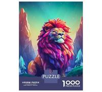 1000 Piece Jigsaw Puzzles for Adults Lion Vector 3d in The Wild Adult Jigsaw Hands-on Game Analysis And Logic Parent-child Interaction 38x26cm/1000pcs