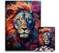 1000 Piece Jigsaw Puzzles for Adults Lion's Colorful Psychedelic Difficult Puzzles for Adults Perfect for Halloween, Christmas, Birthday Gift 1000 PCS(38x26cm)