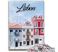 1000 Piece Jigsaw Puzzles for Adults Lisbon 1000 Piece Puzzle,is Ideal As Gifts for The Whole Family Suitable for And 14 (26x38cm)