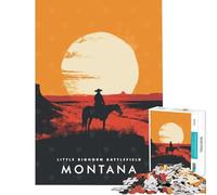 1000 Piece Jigsaw Puzzles for Adults Little Bighorn Battlefield Family Games for Educational Game Challenge Toy Secret Santa Gifts Enhance Memory (size 75x50cm)