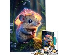 1000 Piece Jigsaw Puzzles for Adults Little Mouse in The Forest Impossible Game for Educational Game Challenge Toy Gifts Ideas Learning Educational (Size 75x50cm)