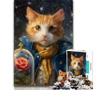 1000 Piece Jigsaw Puzzles for Adults Little Prince Cat,Learning Educational Toys Family Games Enhance Love between Couples 50x75cm