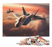 1000 Piece Jigsaw Puzzles for Adults Lockheed Martin F22 Jets Jigsaw Puzzle Children Wooden Puzzles Family Entertainment Toys 1000pcs (75x50cm)