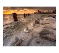 1000 Piece Jigsaw Puzzles for Adults -Logs,Stakes,City,Ice,Stones,Strengthening,Twilight 70x50cm