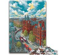 1000 Piece Jigsaw Puzzles for Adults London And Paris Cityscapes Puzzles,Decompressing Intellectual Educational Toy Perfect Decoration (75x50cm)