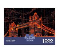 1000 Piece Jigsaw Puzzles for Adults | Londoner Brücke | Architectural Bridge Jigsaw Puzzles for Adults 52x38cm/1000pcs