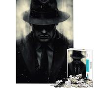 1000 Piece Jigsaw Puzzles for Adults Mafia Gangster Fun at Home Activities, Difficult Hard DIY Toys Suitable for People Aged 14 And Above (38x26cm)