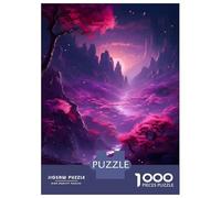 1000 Piece Jigsaw Puzzles for Adults Magenta Fantasy Nature Jigsaws for Adults Brain Teaser Game Stress Reliever for Is Ideal As A Gift 38x26cm/1000pcs